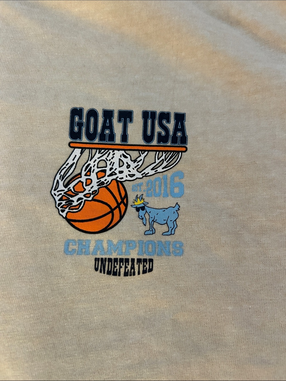 GOAT USA Champions Short Sleeve Tee - Cream XXL